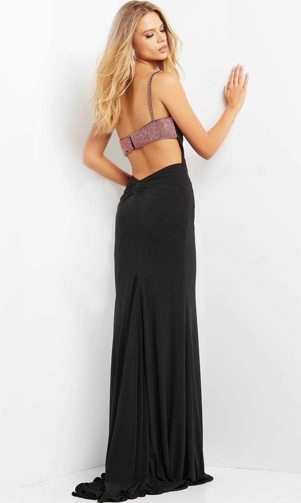 Jovani, Jovani One Shoulder Two Tone Prom Gown 09021SC