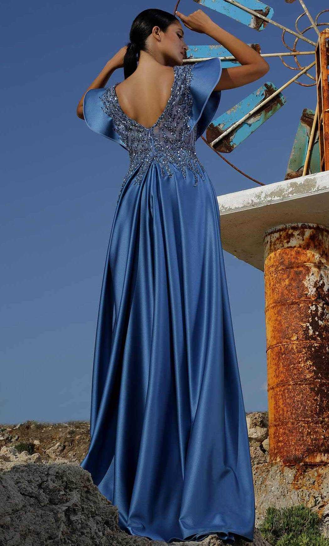 MNM Couture, MNM Couture K3999 - Deep V-Neck Prom Gown