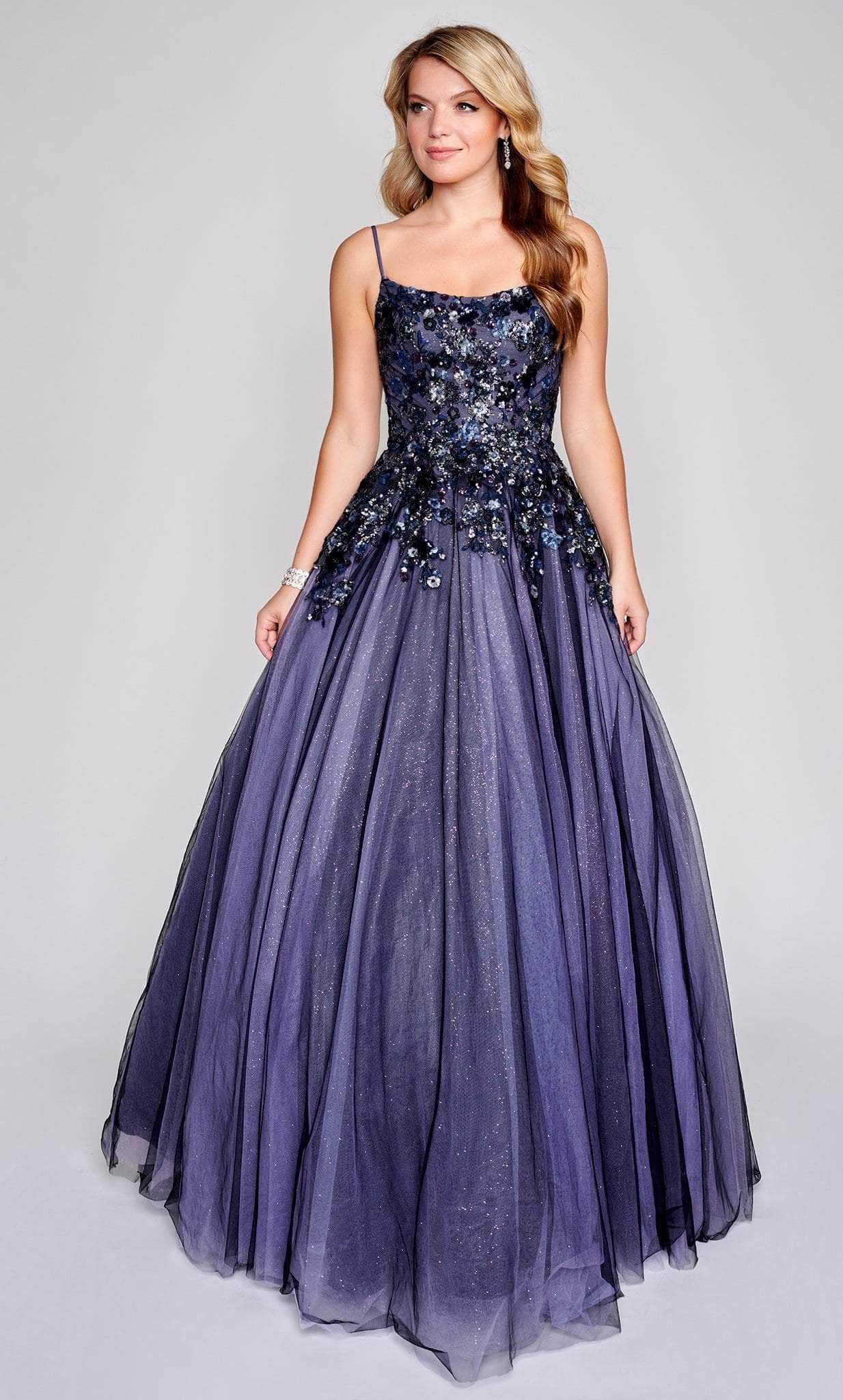 Nina Canacci, Nina Canacci 3206 - Floral Embellished Sleeveless Prom Dress