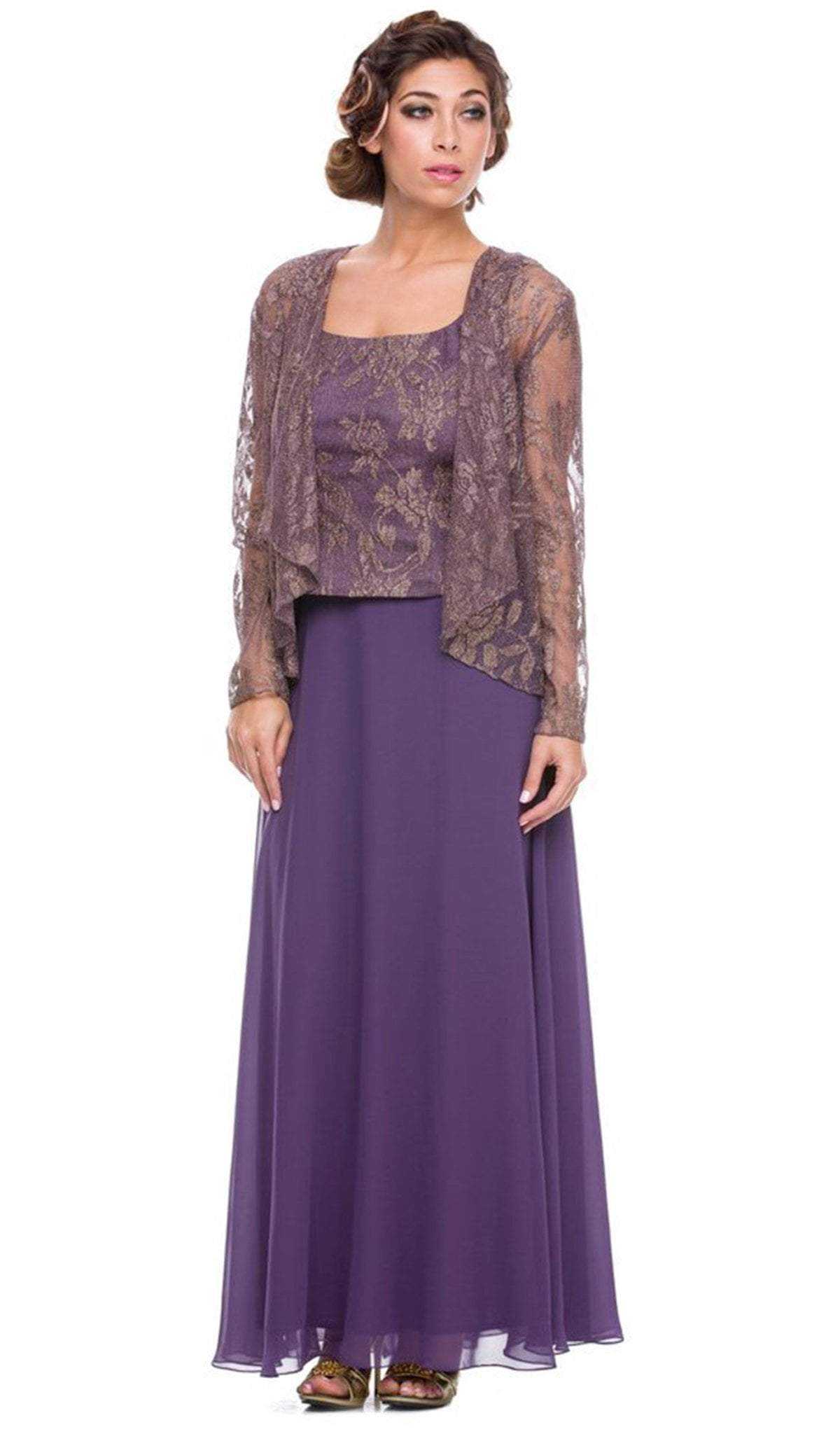 Nox Anabel, Nox Anabel - 5076 Lace Dress with Sheer Jacket