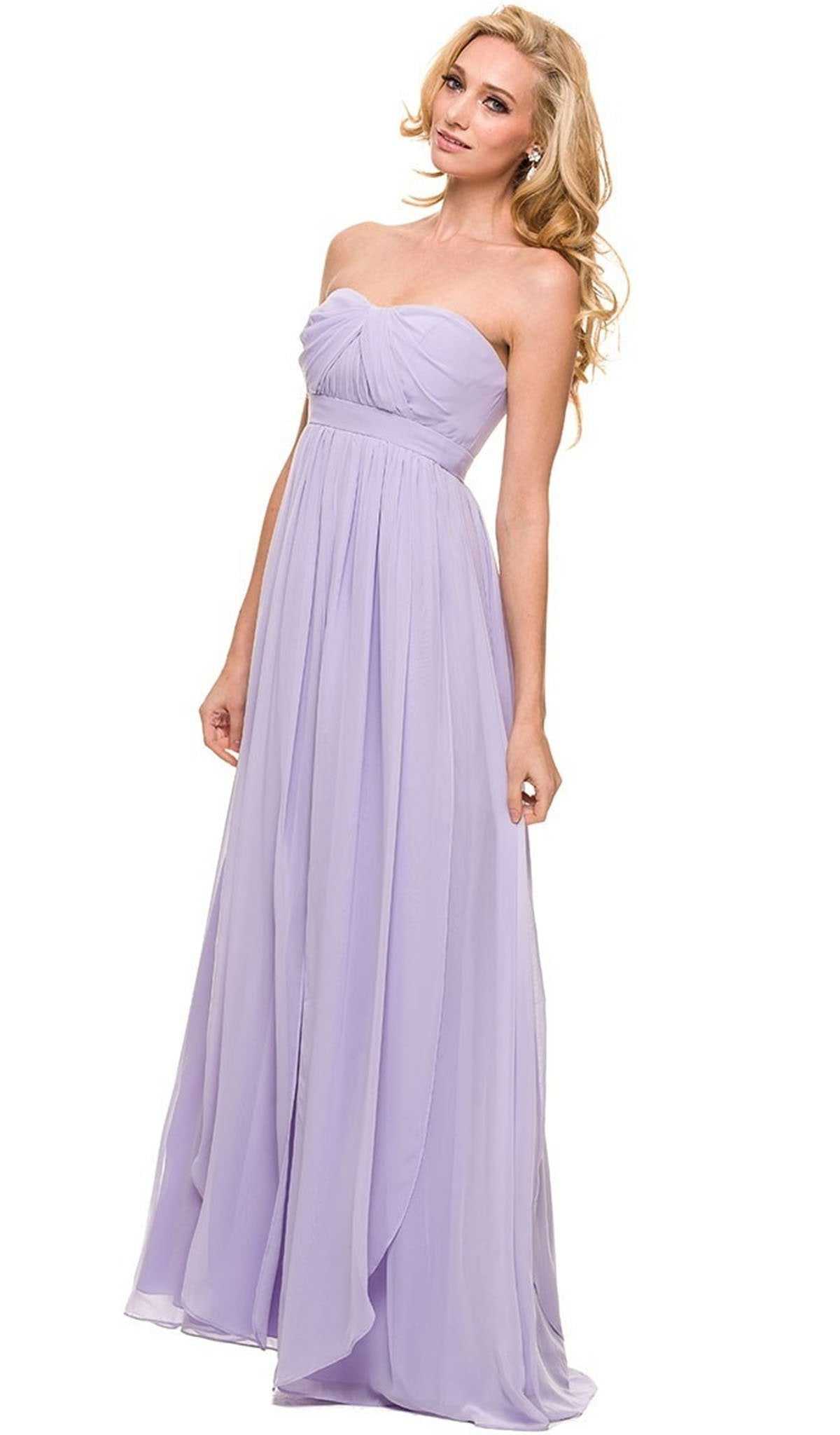 Nox Anabel, Nox Anabel - 7124 Pleated Sweetheart A-line Long Formal Gown