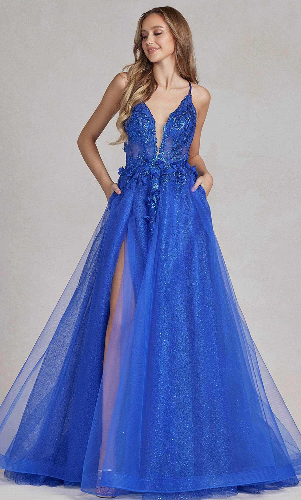 Nox Anabel, Nox Anabel C1113 - Tulle Skirt Prom Gown