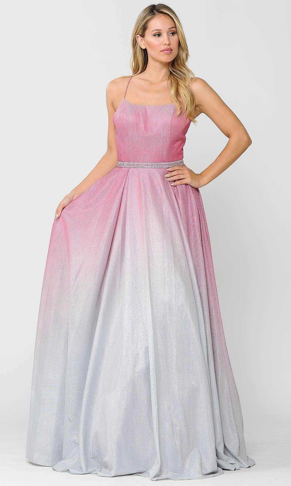 Poly USA, Poly USA 8708 - Ombre-Styled A-line Prom Dress