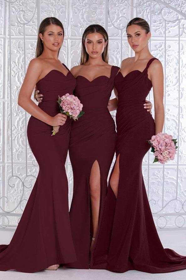 Portia and Scarlett, Portia and Scarlett PS21258 - Draped Plus Size Prom Gown